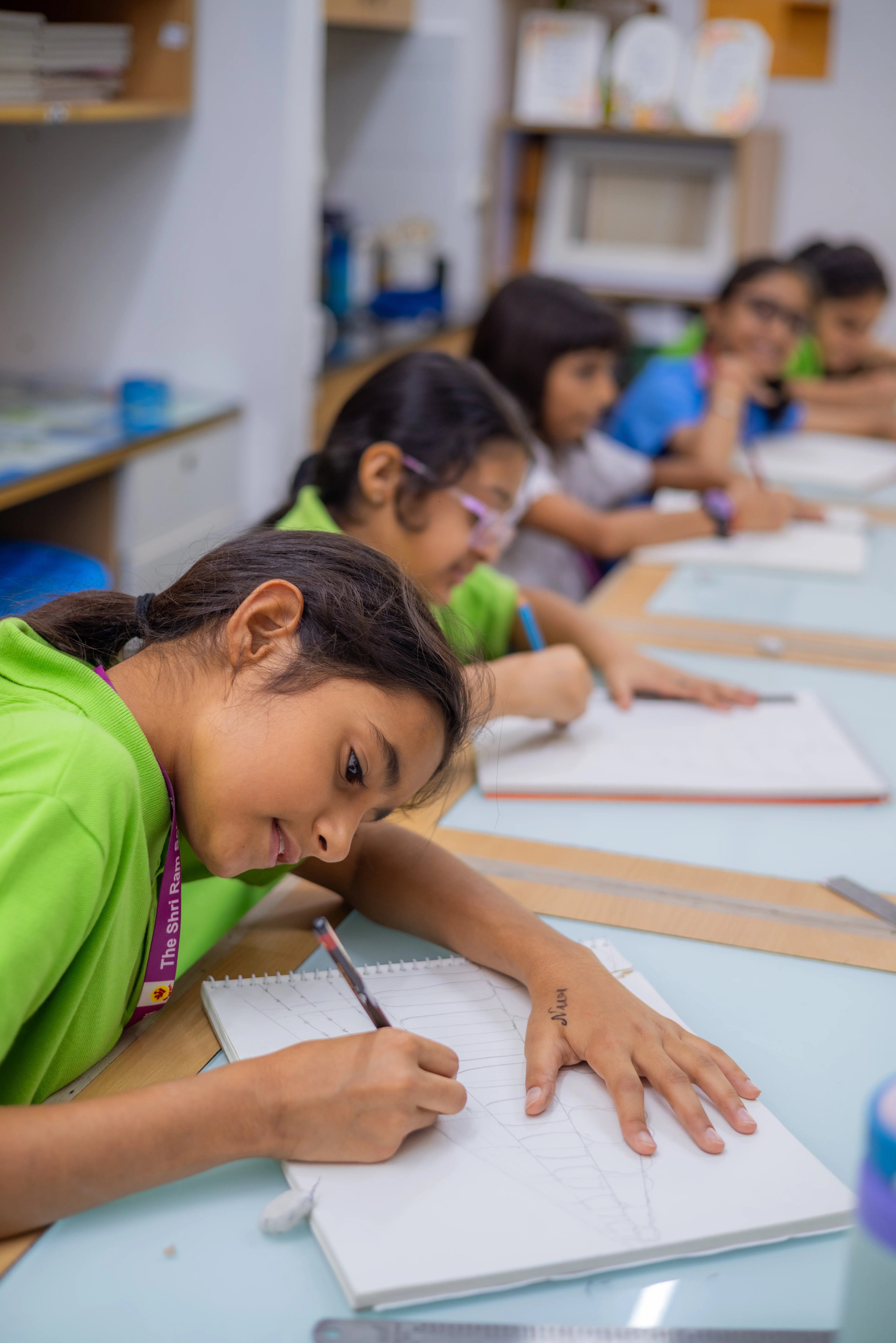 Middle School students engaged in collaborative learning at The Shri Ram School