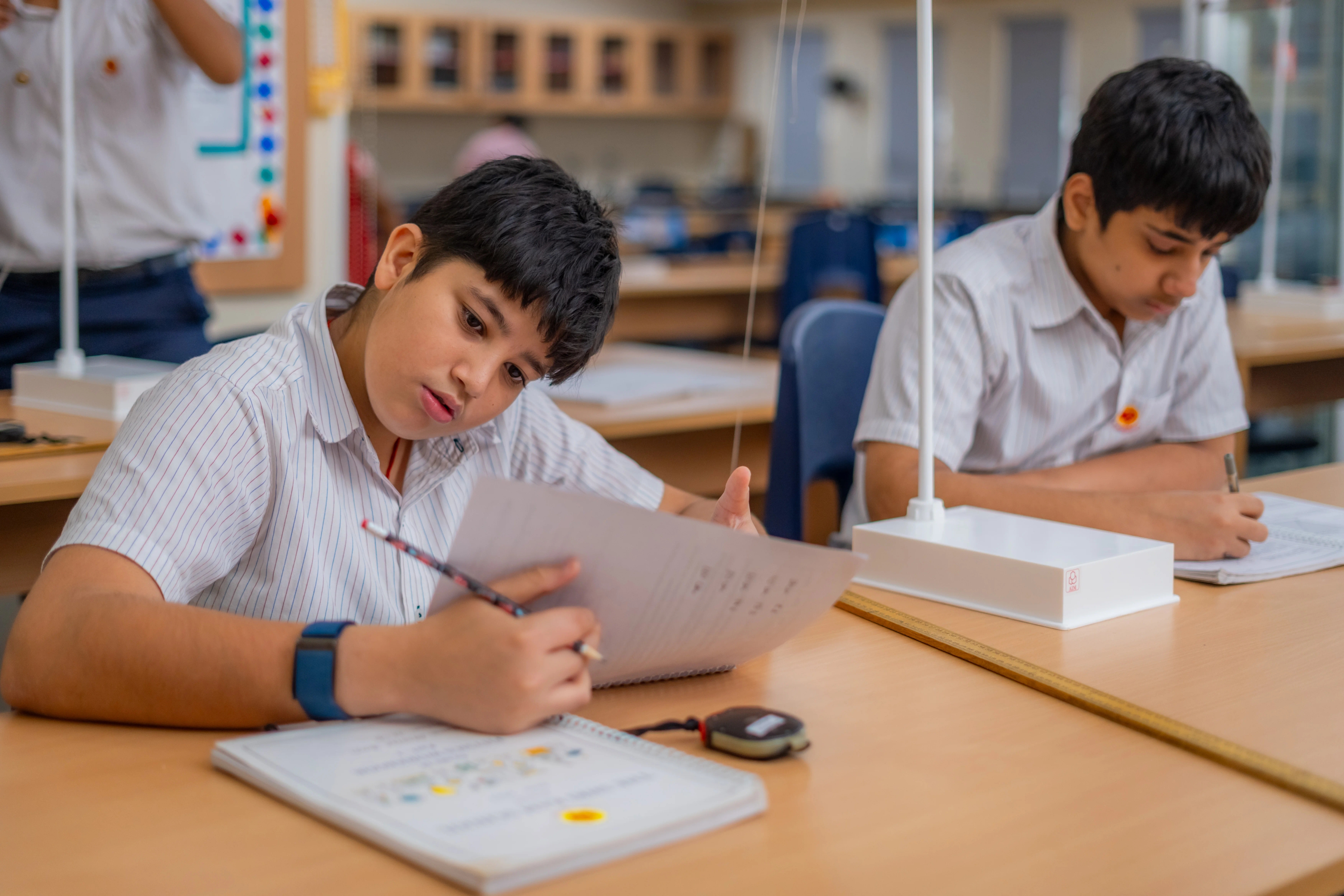 Middle School students in the library at The Shri Ram School