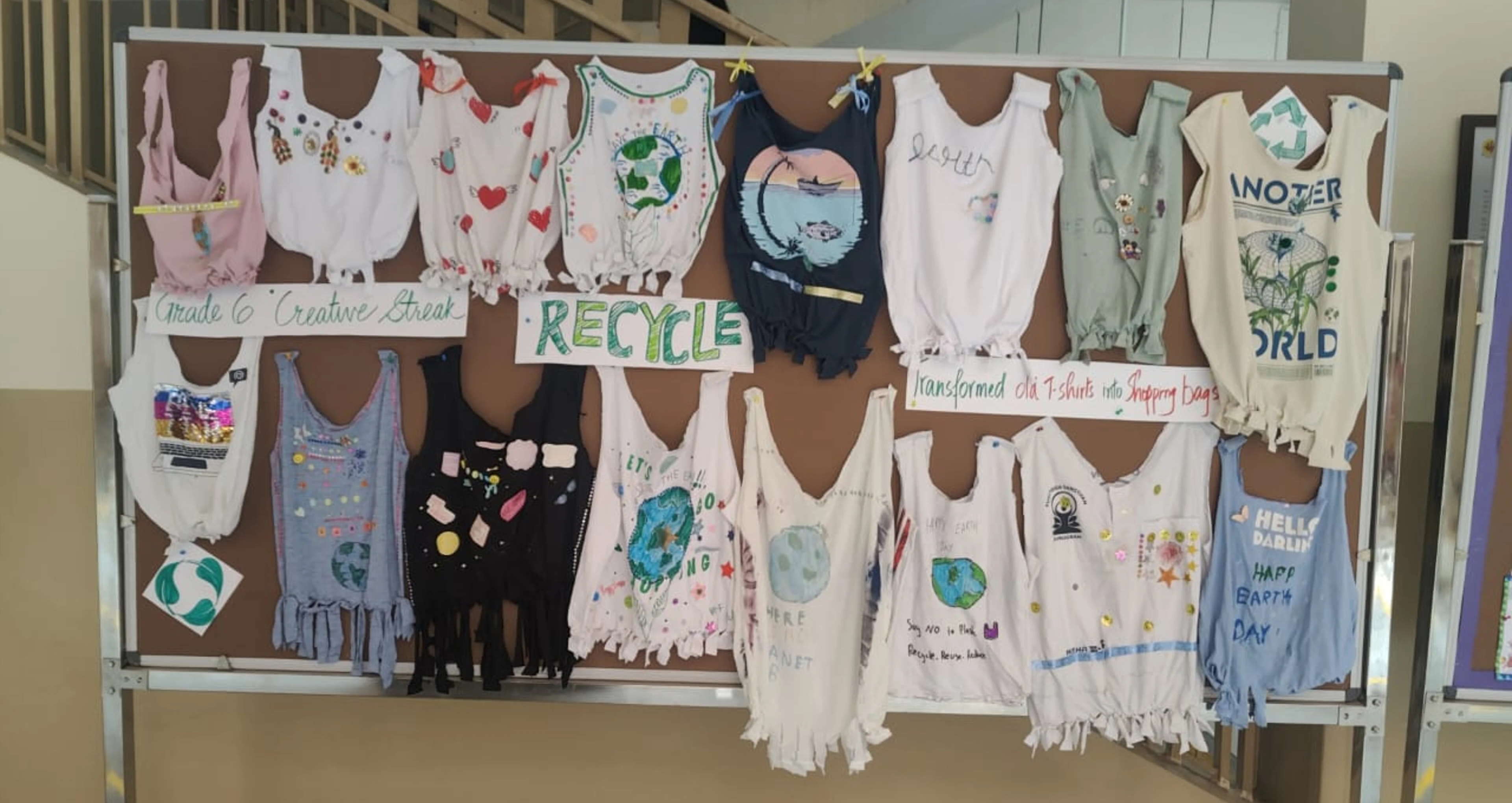 Students observing Earth Day at The Shri Ram School