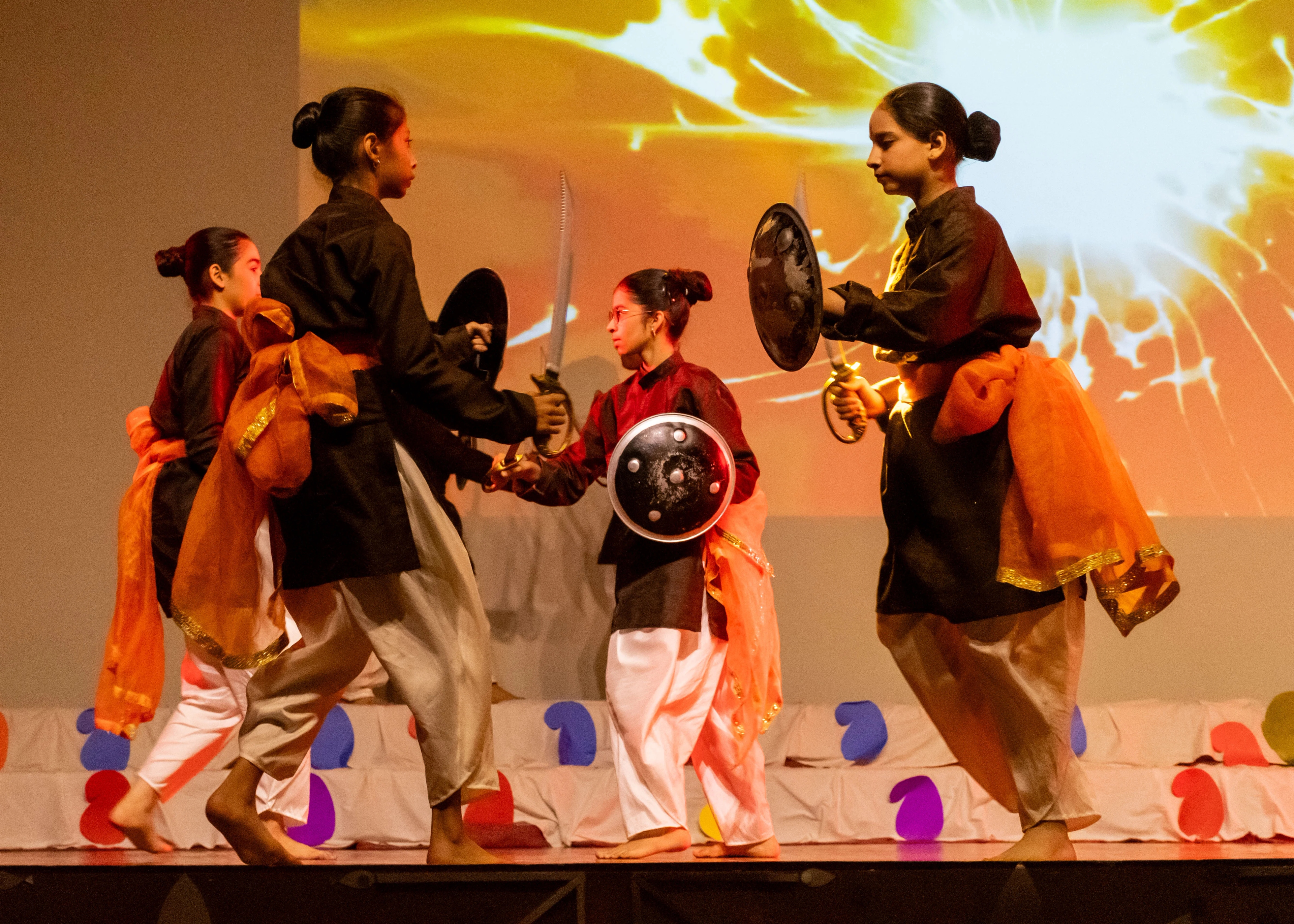 A student in a theatre performance at The Shri Ram School