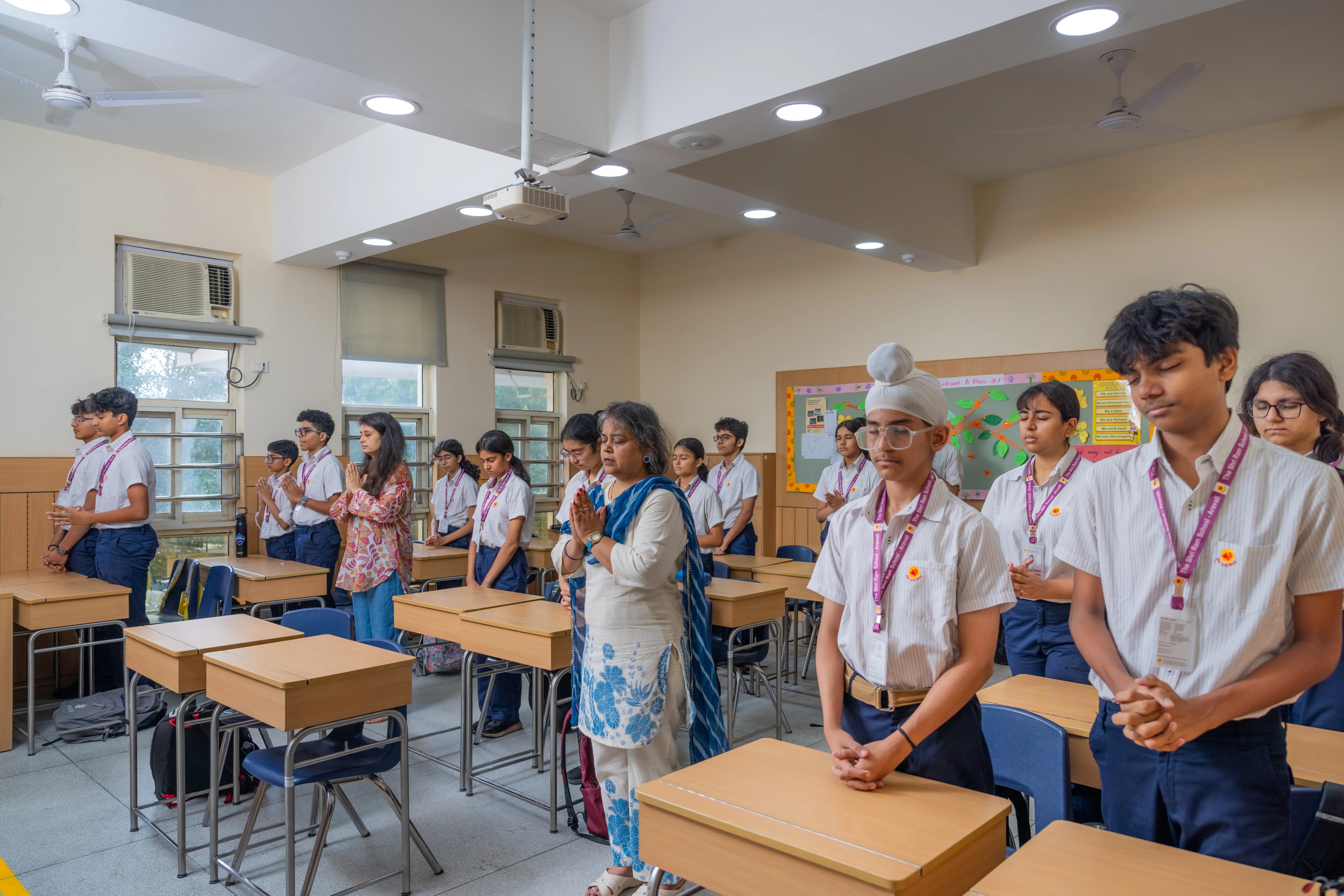 Secondary School students learning together at The Shri Ram School