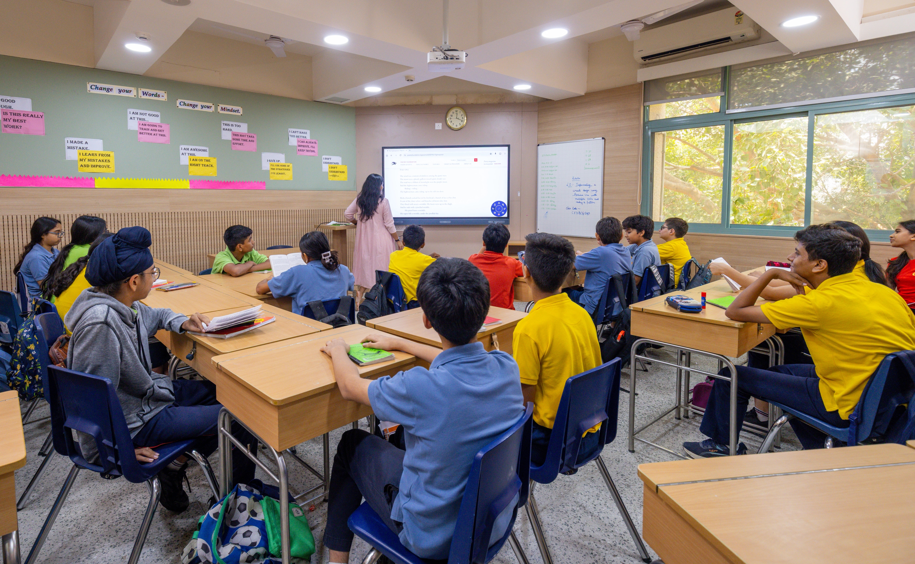 Middle School students learning together at The Shri Ram School