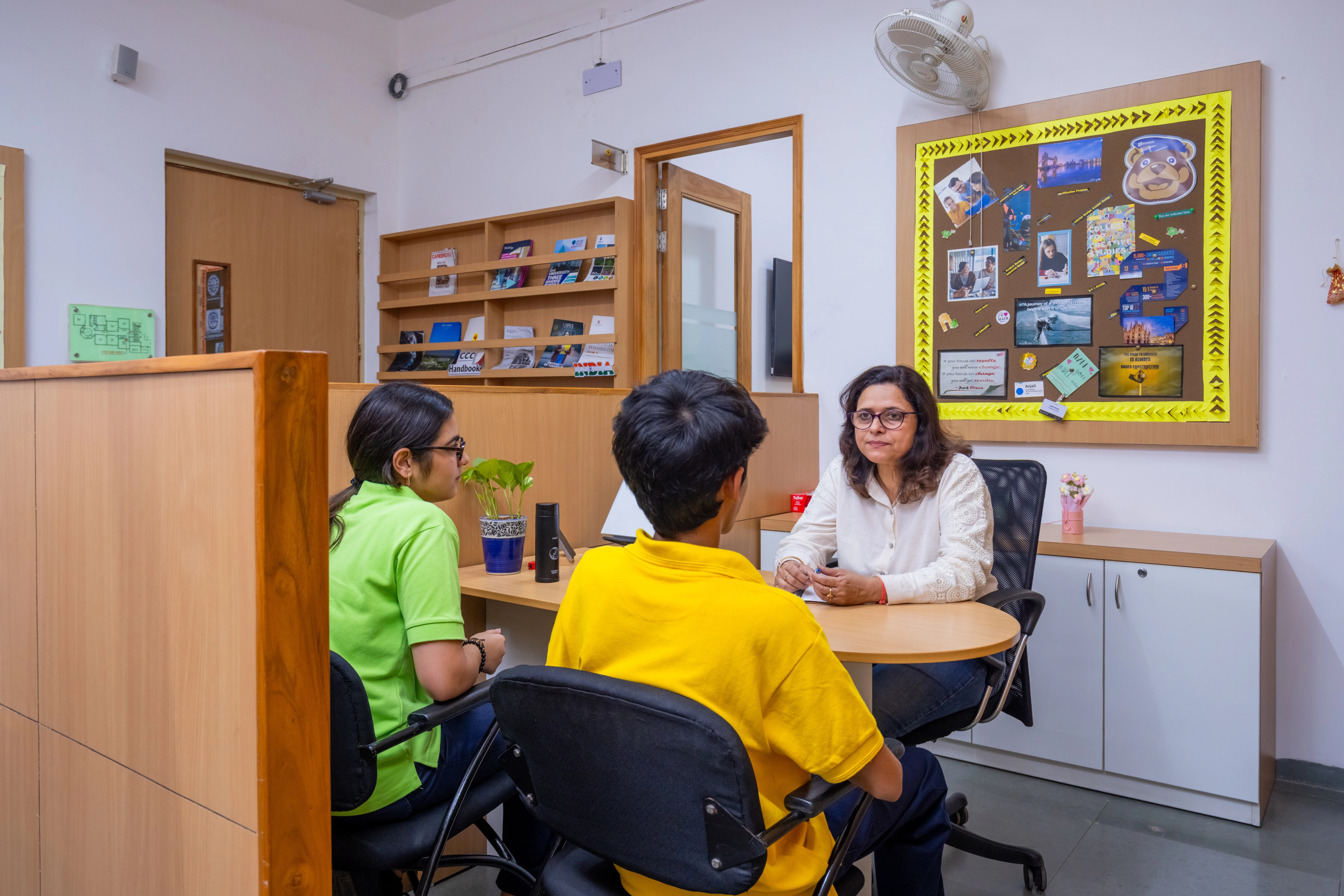 Junior students listening attentively in a classroom at The Shri Ram School