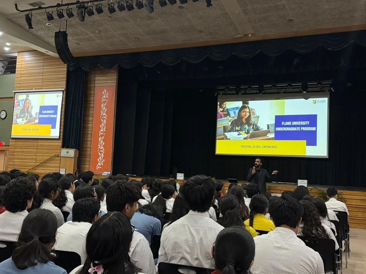 Senior students collaborating during a career counselling session at The Shri Ram School