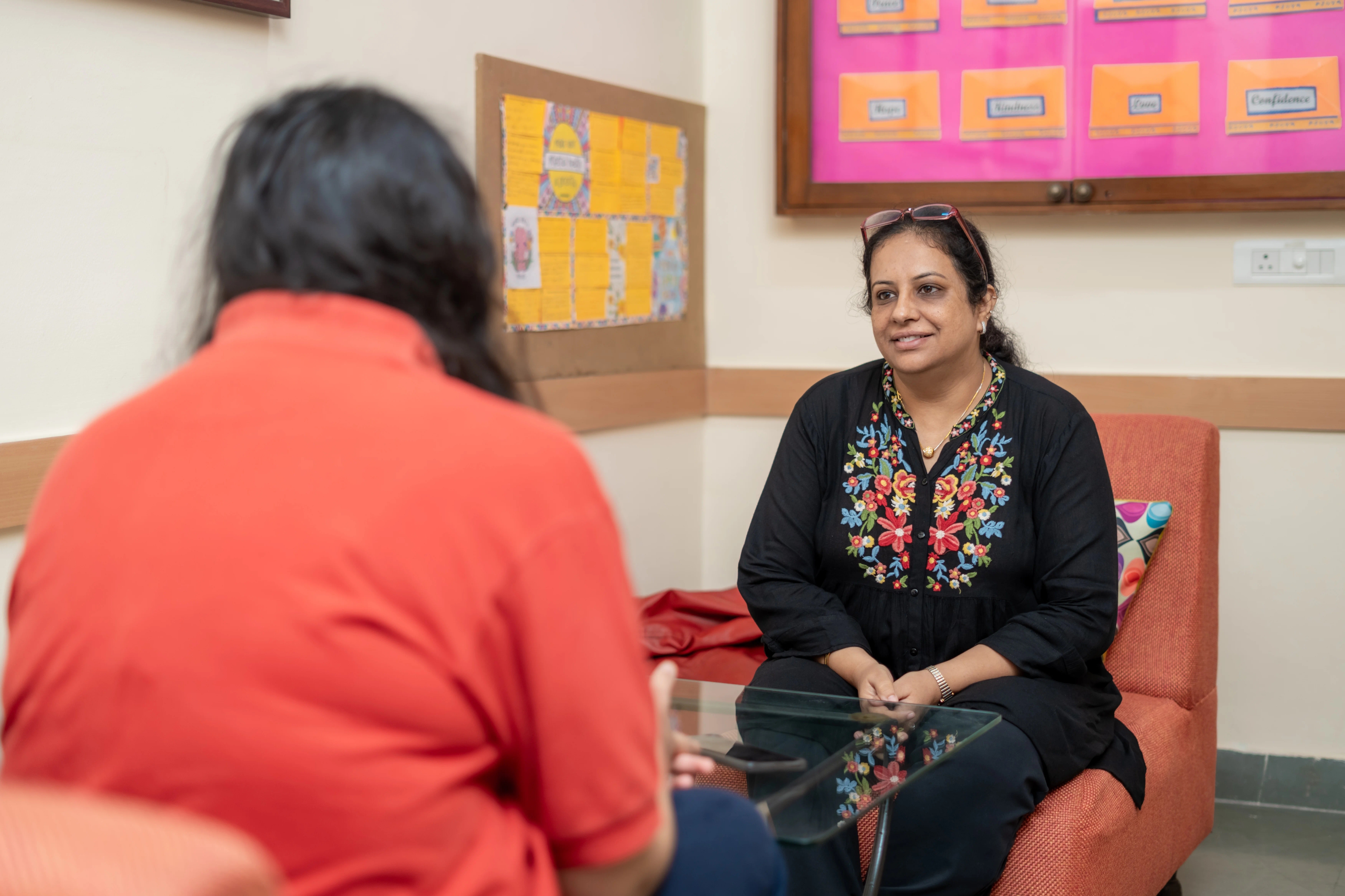 A private one-on-one counselling room at The Shri Ram School Vasant Vihar campus