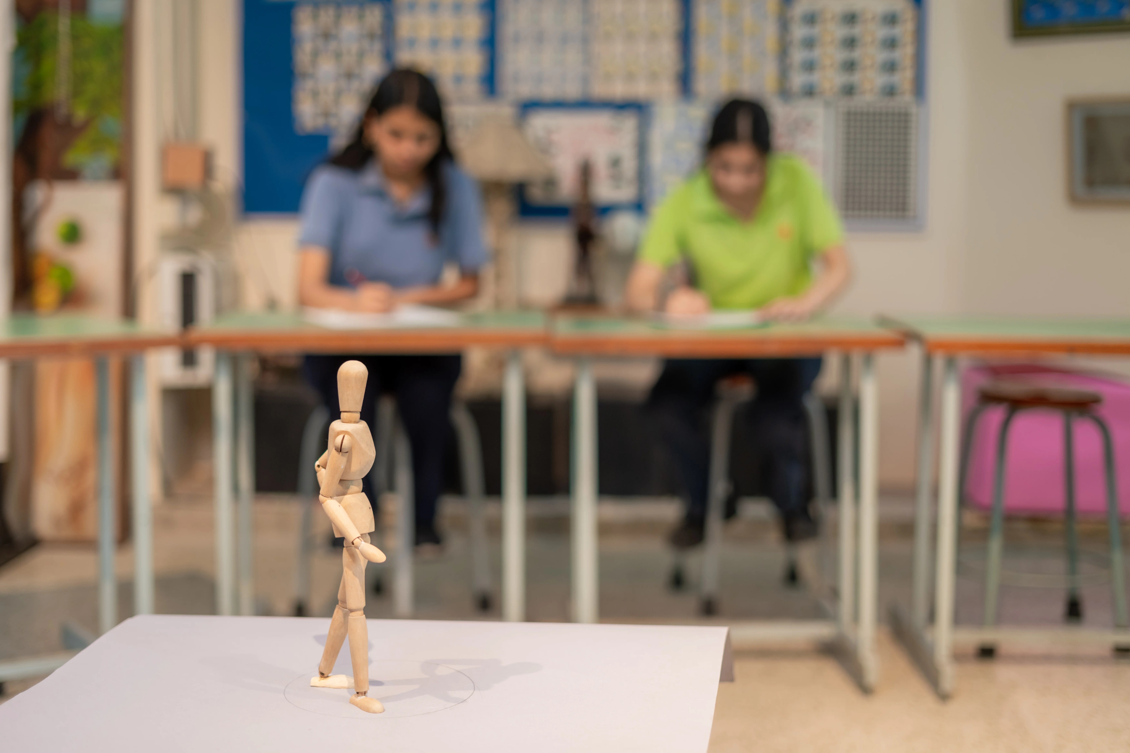 Students working in an art studio at The Shri Ram School